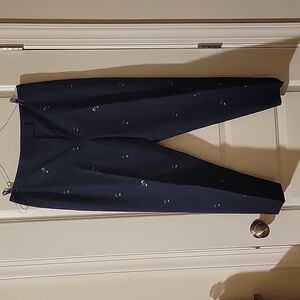 Brooks Brothers size 14 navy lined pants with palm trees 🌴